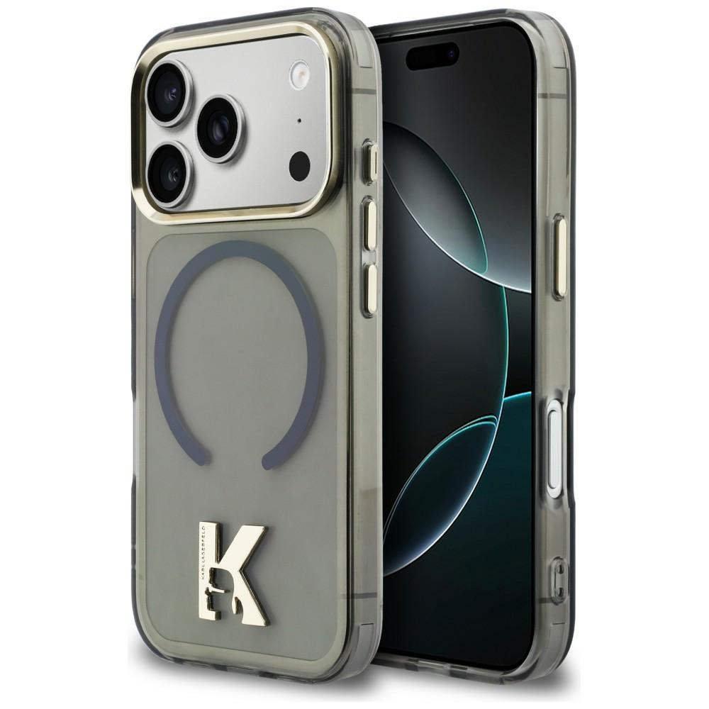 Karl Lagerfeld IML K Head Logo MagSafe чехол для iPhone 17 Pro чёрный