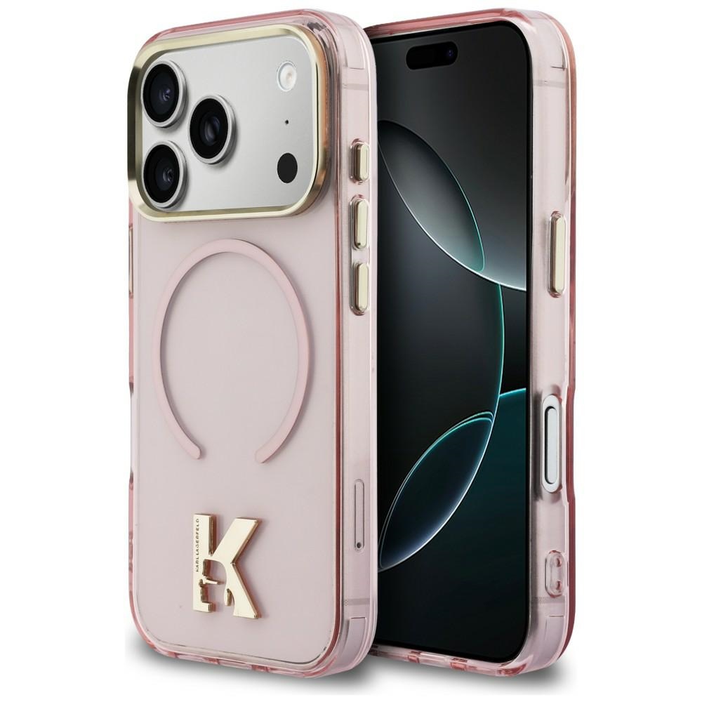 Karl Lagerfeld IML K Head Logo MagSafe Maciņš for iPhone 17 Pro Max - rozā
