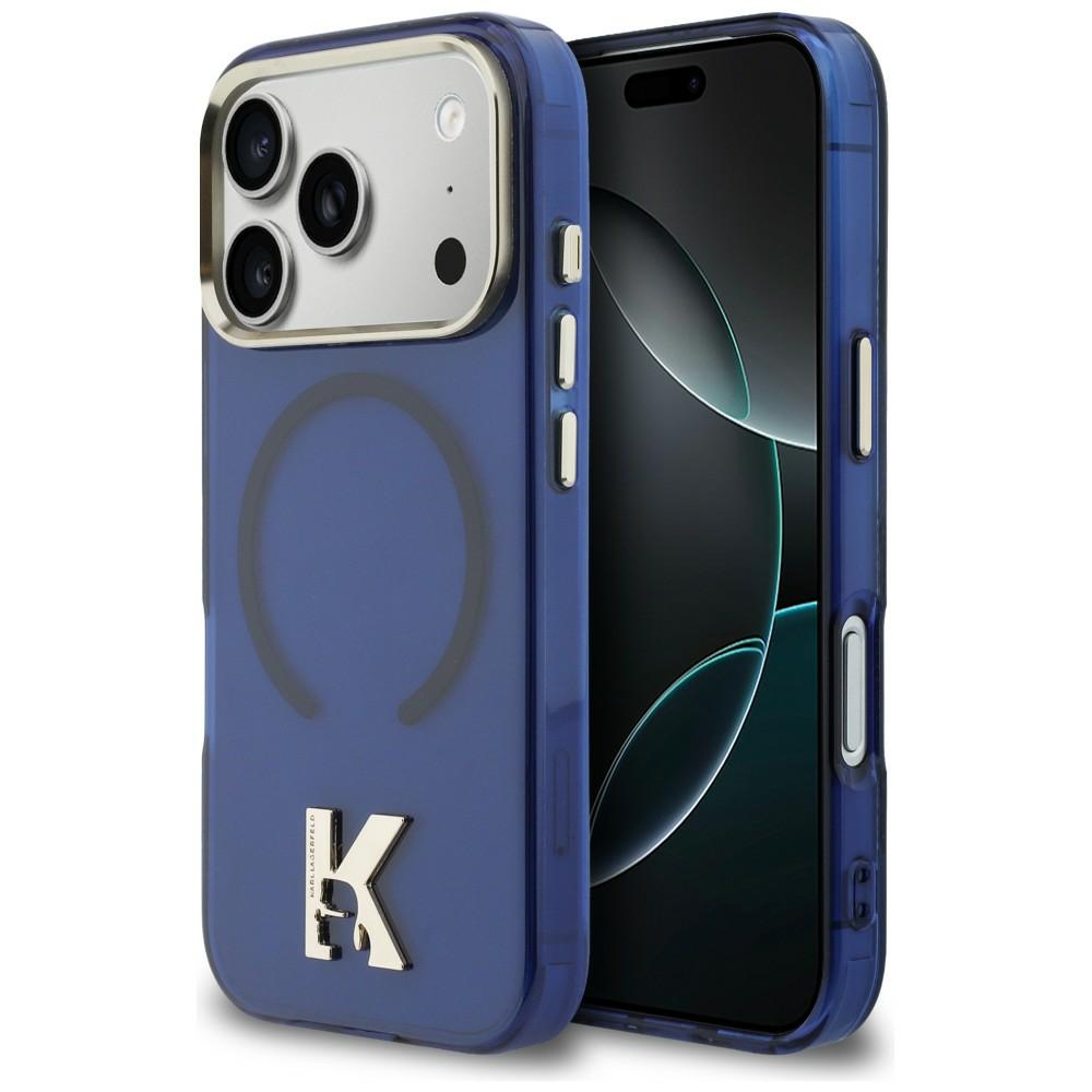 Karl Lagerfeld IML K Head Logo MagSafe Maciņš for iPhone 17 Pro - zils