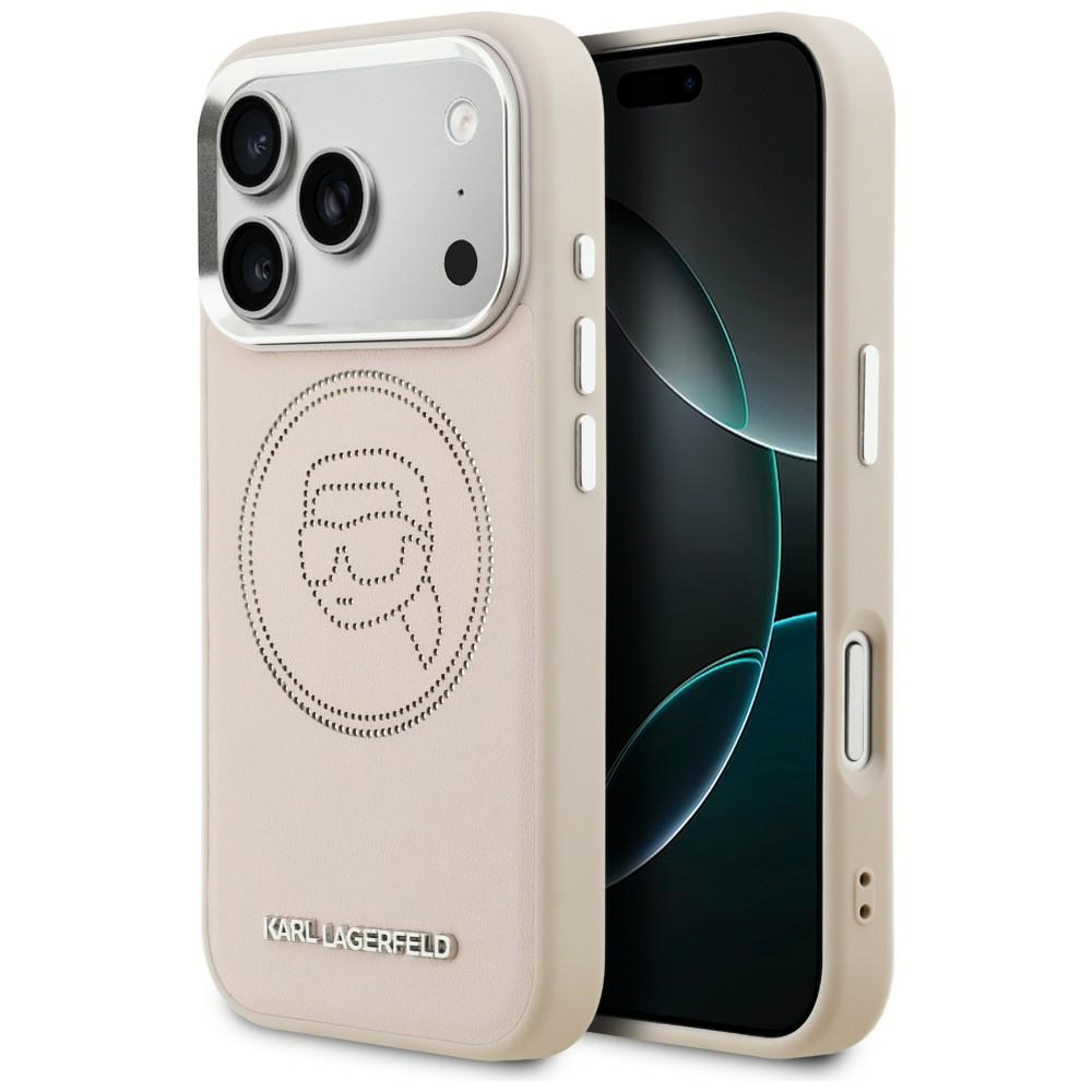 Karl Lagerfeld K Head Point Logo MagSafe Maciņš for iPhone 17 Pro - rozā