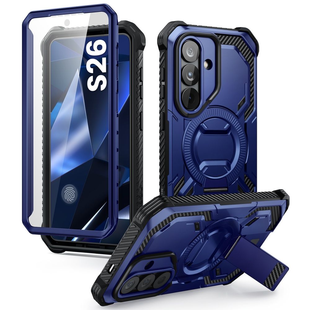 Supcase ArmorBox Mag MagSafe Maciņš for Samsung Galaxy S26 - tumši zils and melns