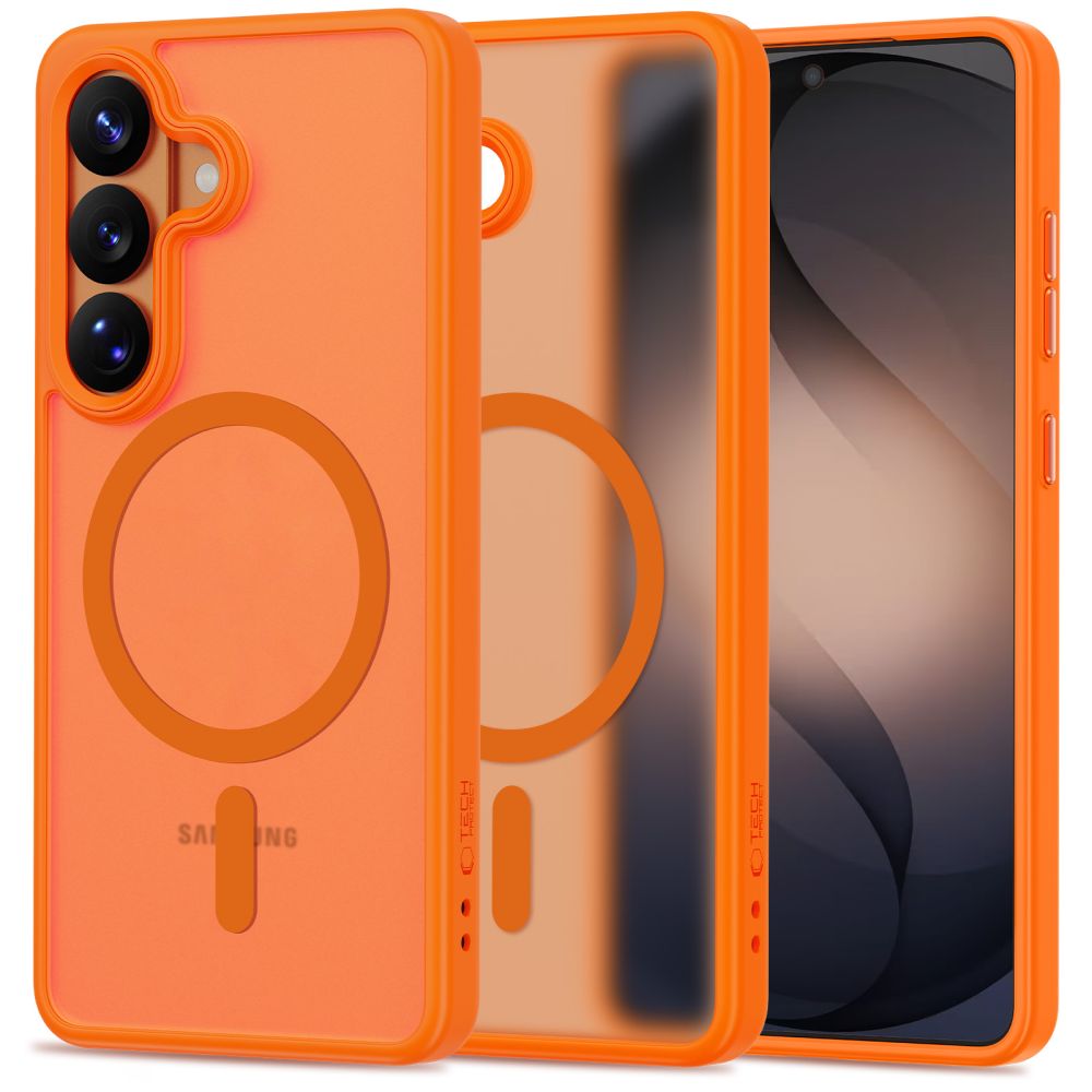 Tech-Protect Magmat MagSafe Maciņš for Samsung Galaxy S26 - oranžs Matēts
