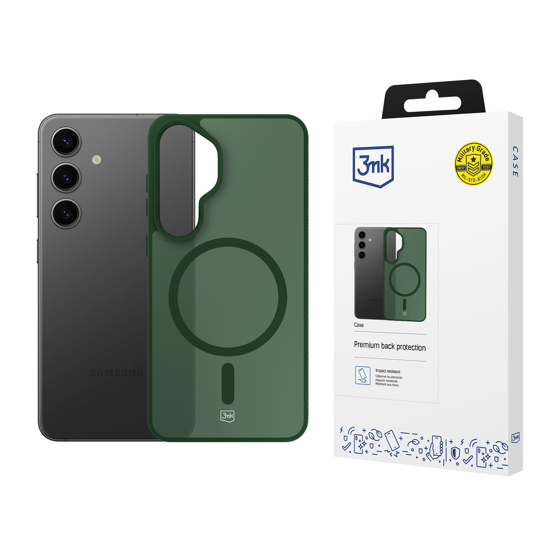 3mk Smoke MagCase priekš Samsung Galaxy S24 zaļš-caurspīdīgs