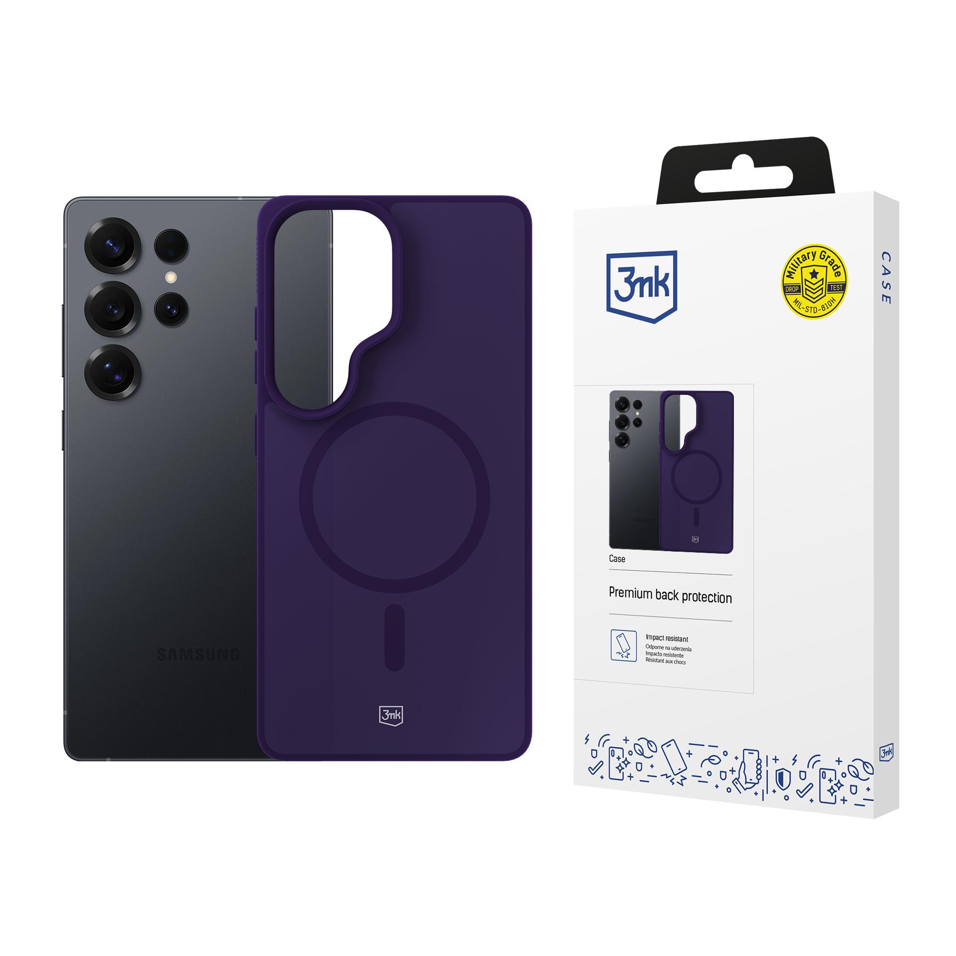 3mk Smoke MagCase priekš Samsung Galaxy S25 Ultra violets-caurspīdīgs