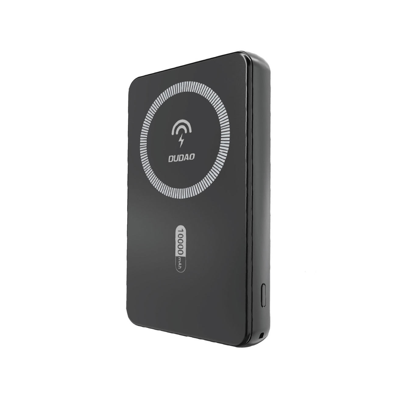 Dudao K14S magnētiskais 20W 5000mAh 1x USB-A 1x USB-C melns portatīvais lādētājs