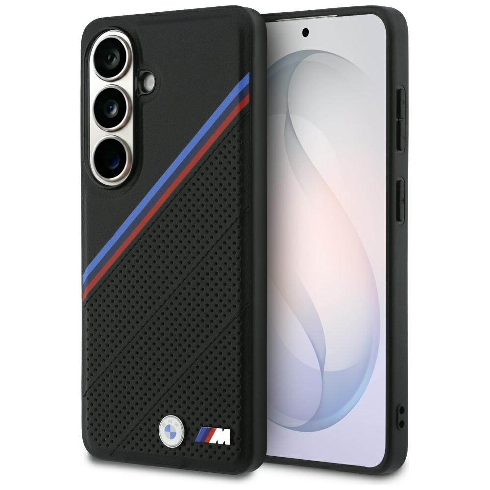 BMW Tricolor Metal Logo MagSafe maciņš priekš Samsung Galaxy S26 melns