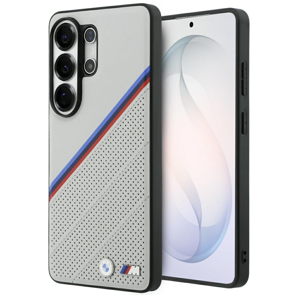 BMW Tricolor Metal Logo MagSafe maciņš priekš Samsung Galaxy S26 Ultra pelēks