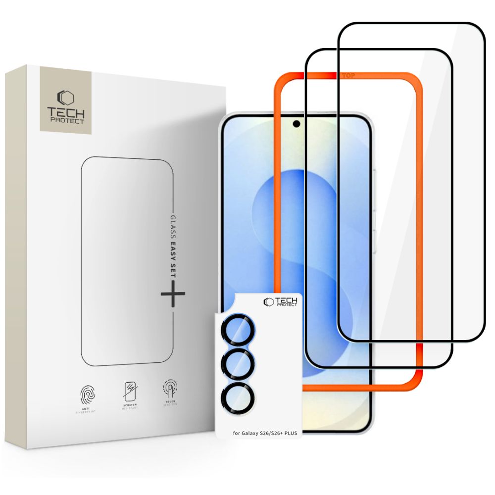 Tech-Protect Easy Set+ 3 gab. rūdīts stikls Galaxy S26 melns