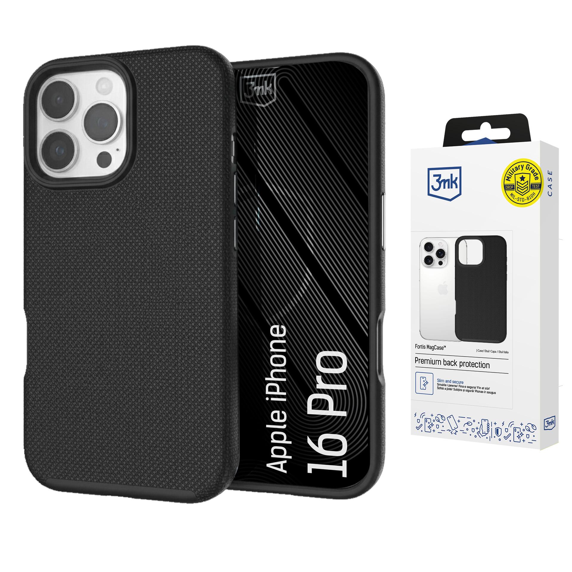 3mk Fortis MagCase maciņš iPhone 16 Pro, melns
