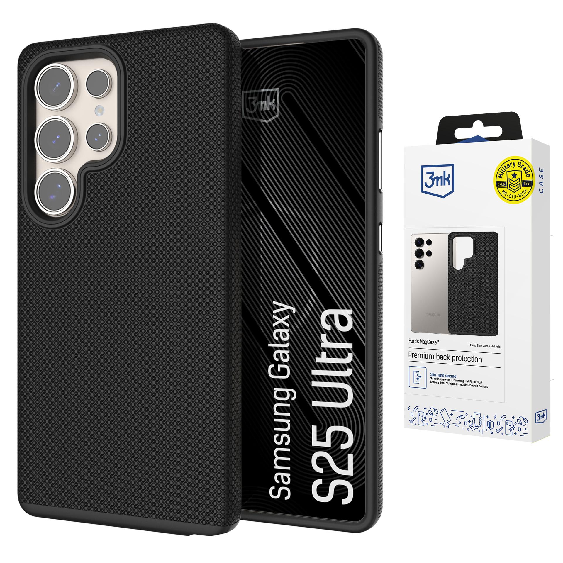 3mk Fortis MagCase maciņš Samsung Galaxy S25 Ultra, melns