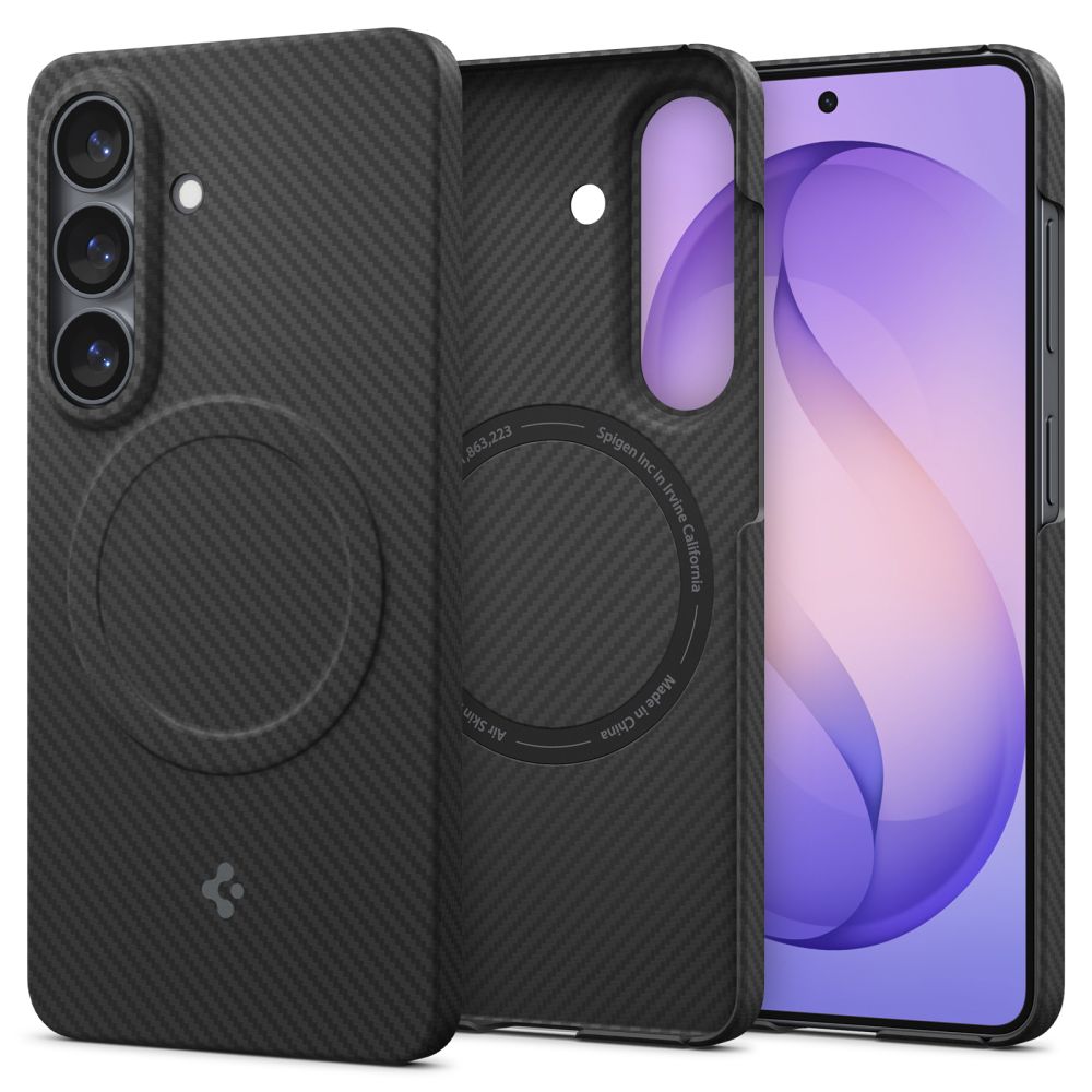 Spigen AirSkin Aramid Mag MagSafe maciņš Samsung Galaxy S26 - melns