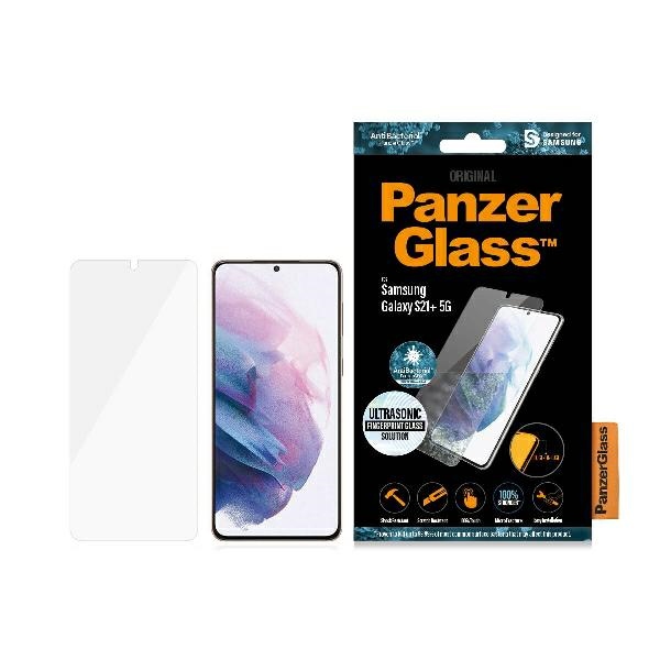 PanzerGlass E2E Microfracture rūdīts stikls Samsung Galaxy S21+ Case Friendly antibakteriāls melns