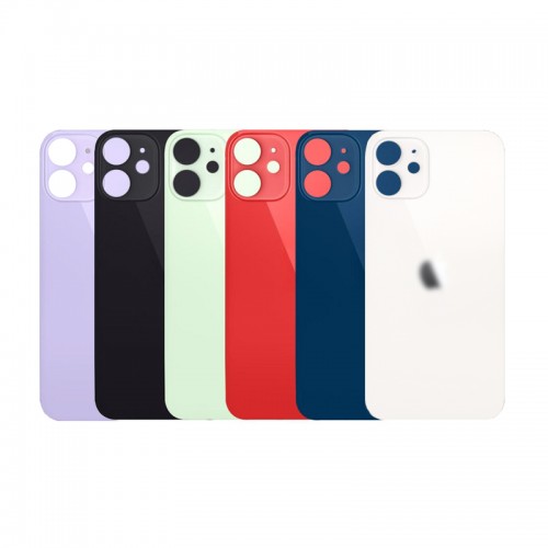 Aizmugurējais vāciņš saderīgs ar iPhone 12 / melns / (lielāka kameras atvere) / OEM