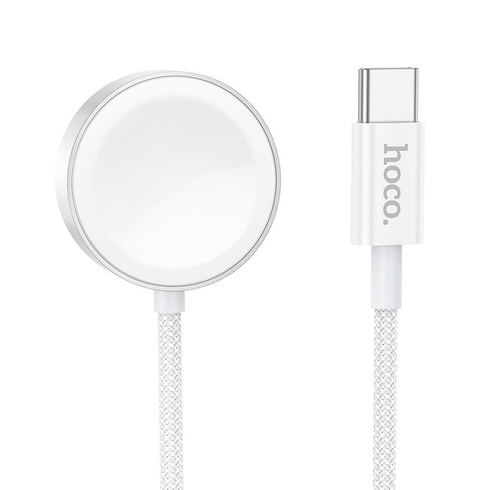Bezvadu lādētājs Hoco 2,5W USB C saderīgs ar Apple Watch un Samsung Watch CW59 balts