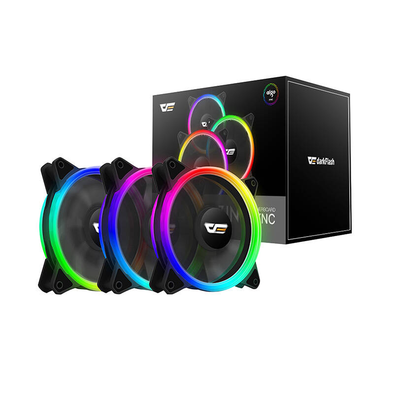 Datora ventilatoru komplekts ARGB Darkflash DR12 Pro 3in1 120x120 (melns)