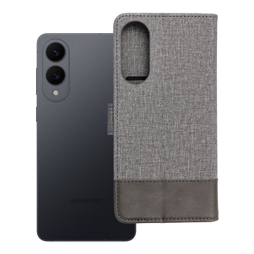 GOMMA grāmatas tipa viedtālruņa apvalks SAMSUNG S25 Edge pelēks