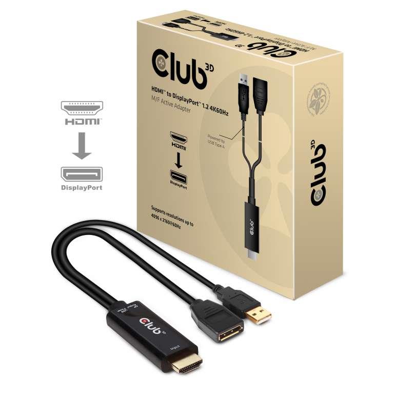 I/O adapteris HDMI uz DP/aktīvs M/F CAC-1331 CLUB3D