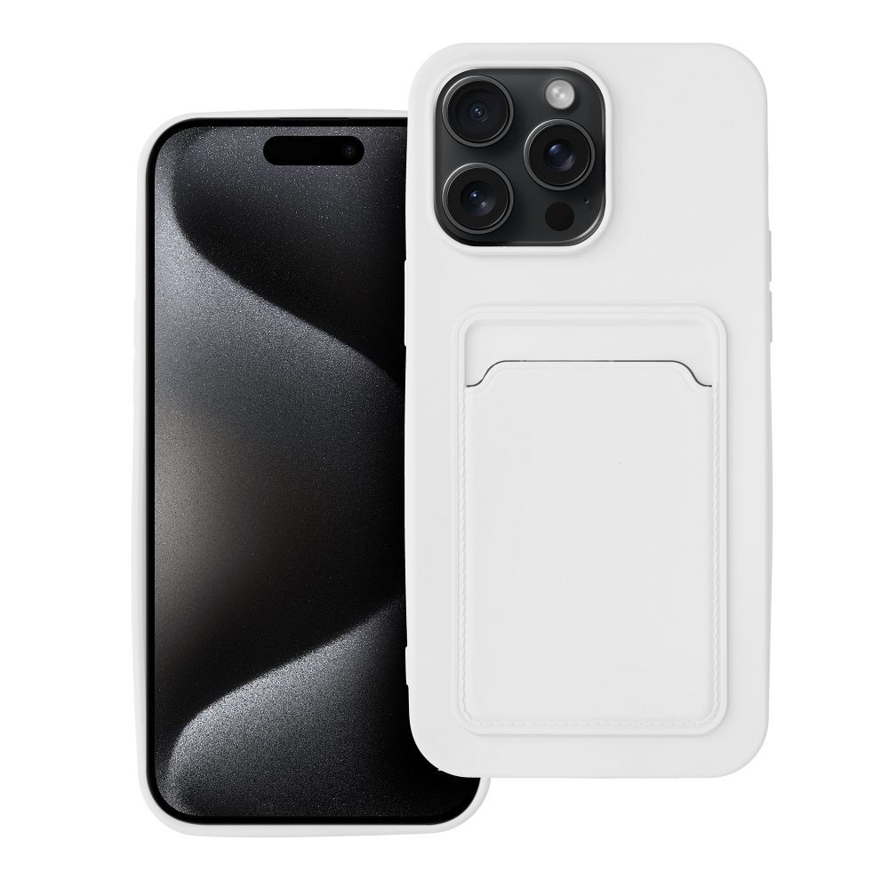 Case for iPhone 15 PRO MAX Card Case white