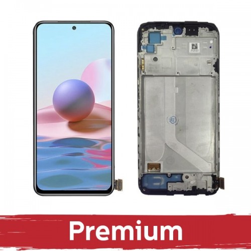 LCD Display Compatible With Xiaomi Redmi 10 Black with Frame OEM