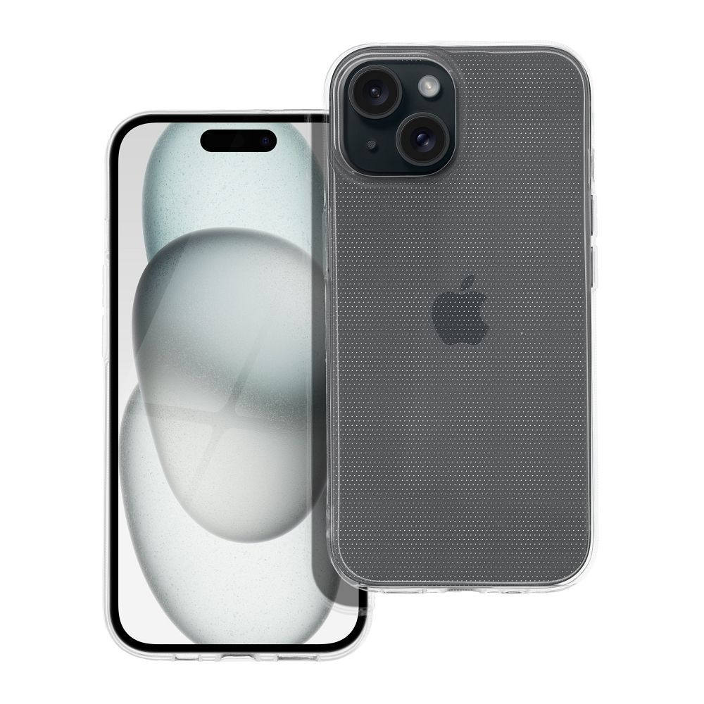 Caurspīdīgs viedtālruņa apvalks 2 mm IPHONE 15 caurspīdīgs