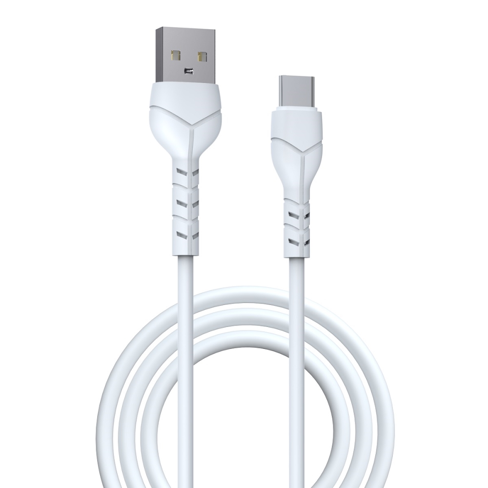 Devia kabelis Kintone EC145 USB - USB-C 1,0 m 2,1A balts