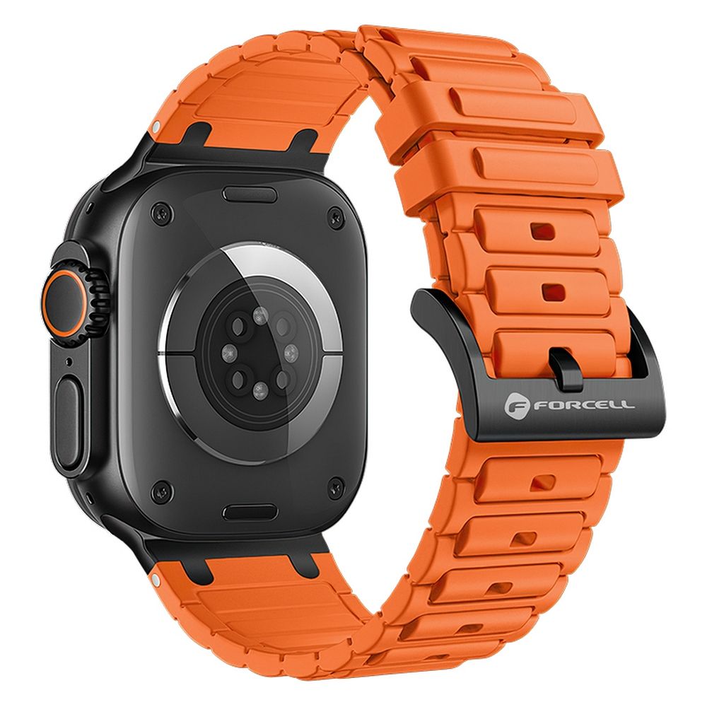 Ремешок для Apple Watch Forcell F-Design FA06 силикон с отверстиями 42 / 44 / 45 / 49 мм оранжевый