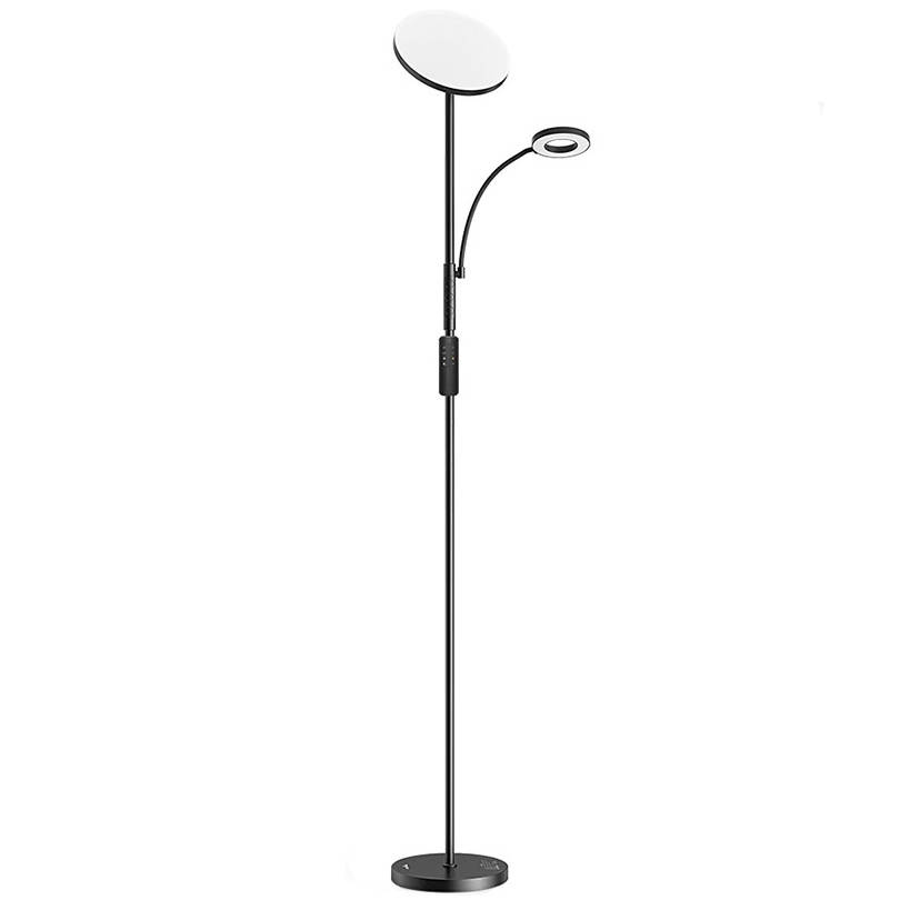 Divkārša grīdas lampa ar pulti BlitzWill BWL-FL-0001, 36W (melna)