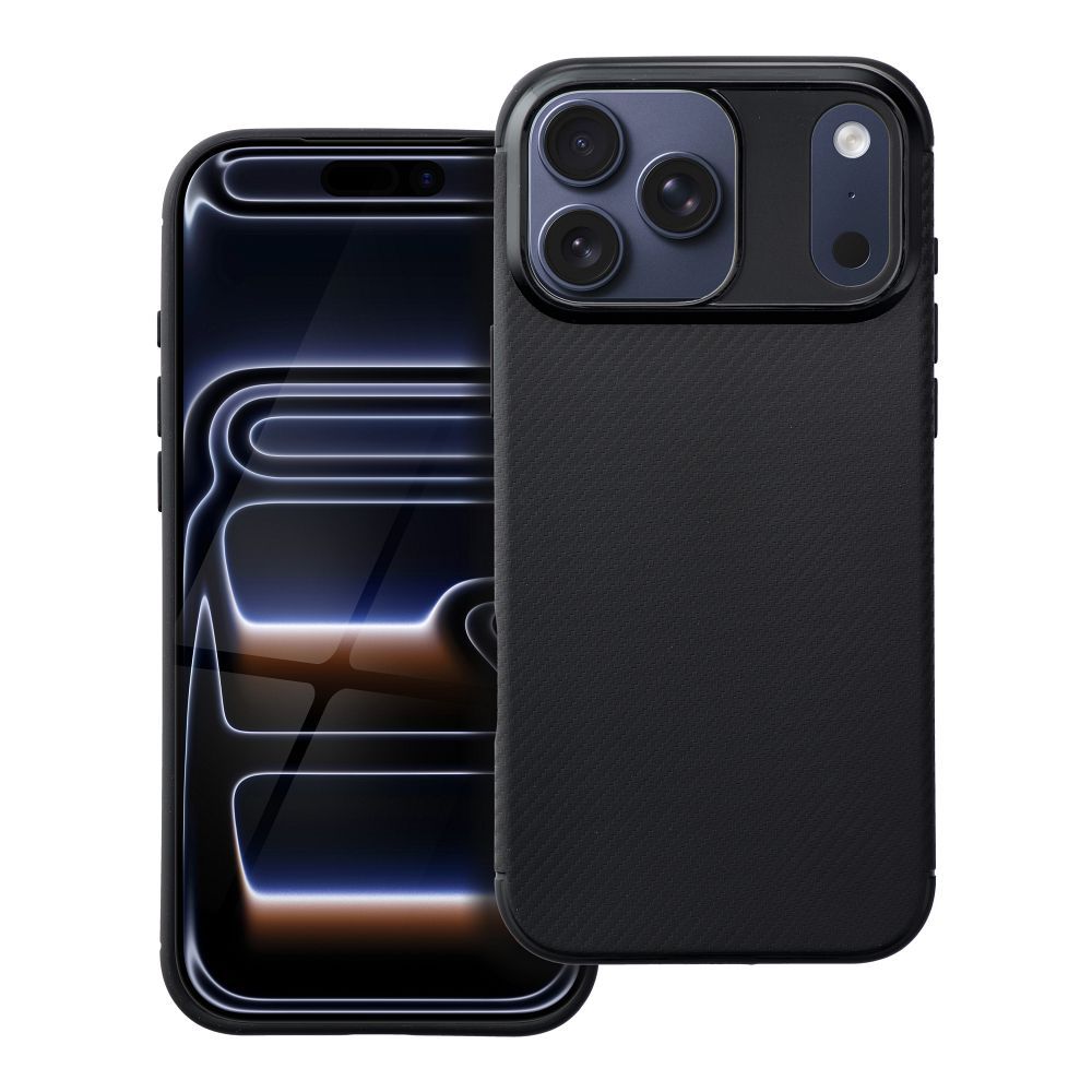 Чехол для iPhone 17 PRO MAX Carbon Premium чёрный