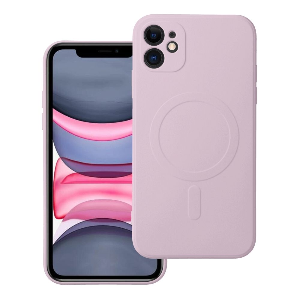 SILICONE MAG COVER viedtālruņa apvalks, saderīgs ar MagSafe, IPHONE 11 rozā