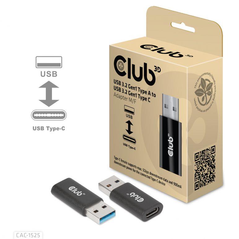 I/O adapteris USB3.2 uz USB-C M/F CAC-1525 Club3D