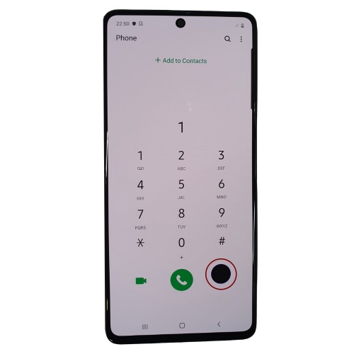 LCD ekrāns Samsung A715 A71, melns (atjaunots: Telemax) (ar defektiem 26)