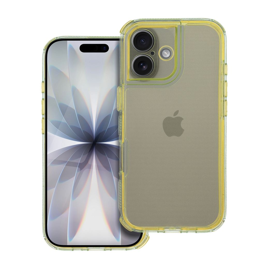 MATRIX CLEAR viedtālruņa apvalks IPHONE 17 dzeltens