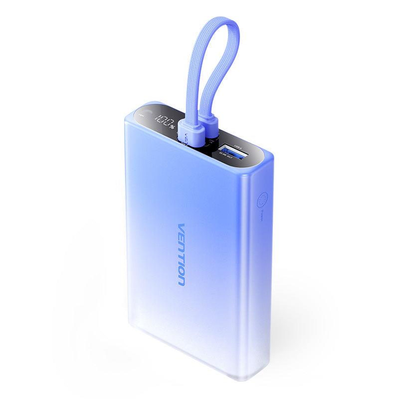 Vention FHZL0 10000mAh 22.5W portatīvais lādētājs USB zils