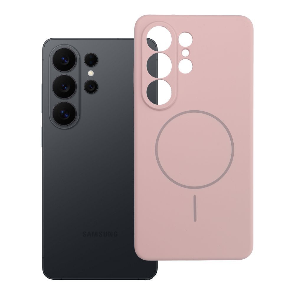 SILIKONA 2mm korpuss priekš SAMSUNG S26 Ultra saderīgs ar MagSafe sand pink