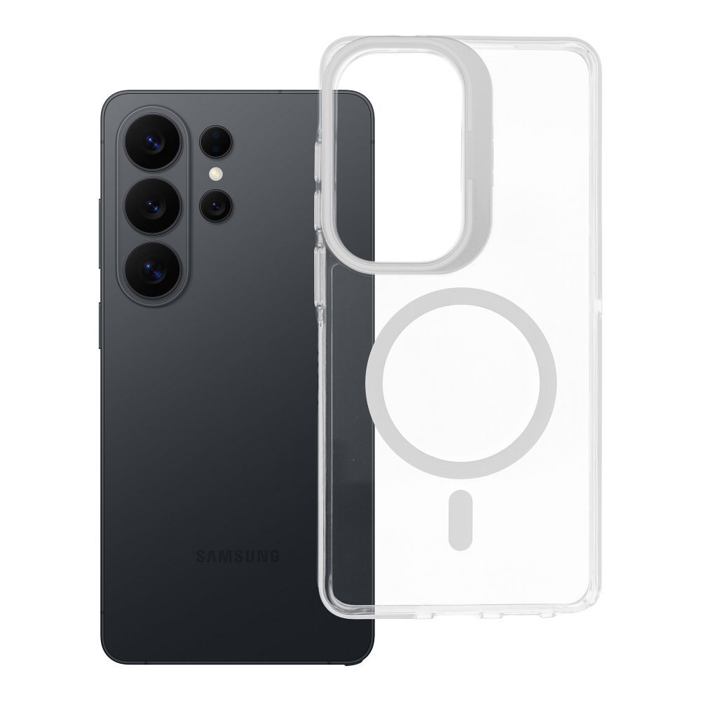 Korpuss priekš Samsung S26 ULTRA Lens Mag Cover saderīgs ar MagSafe, balts