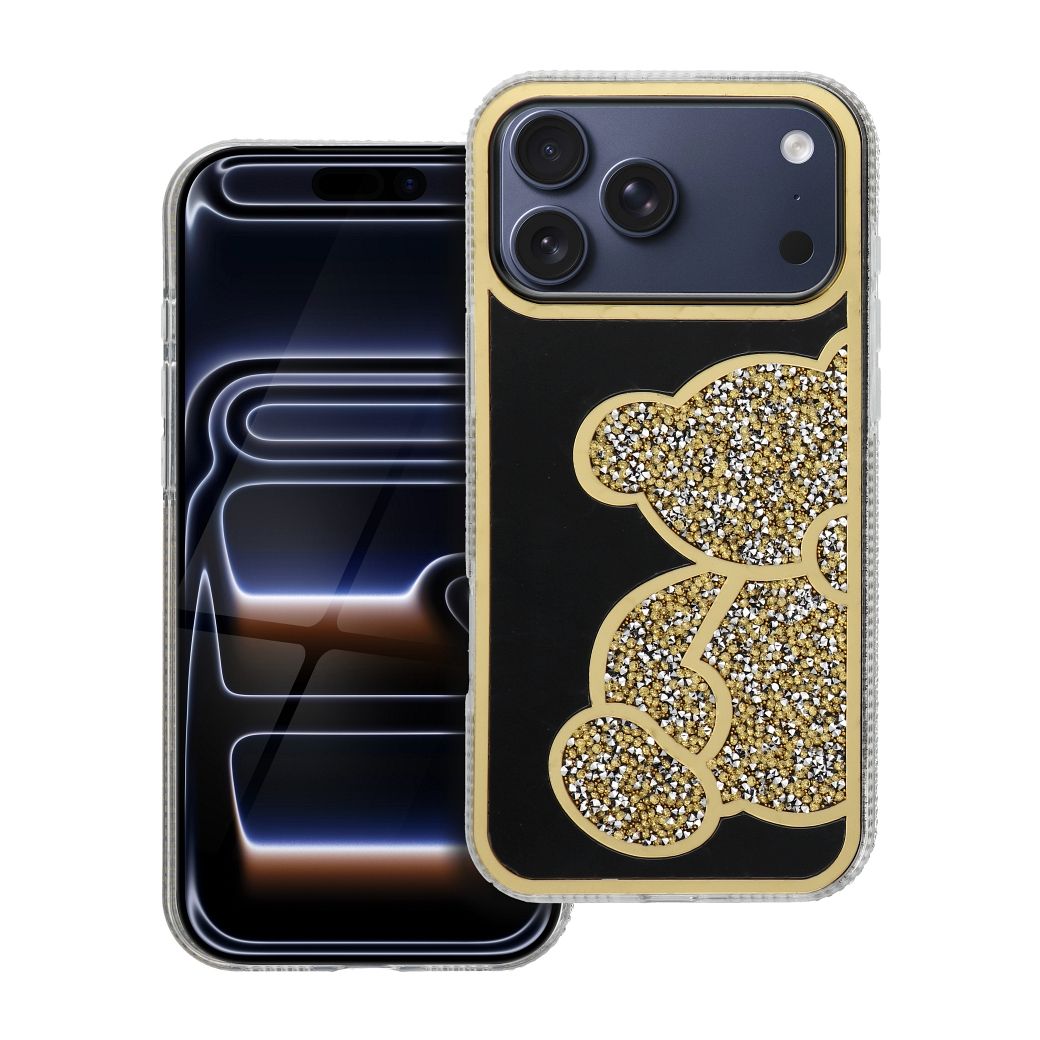 Чехол для iPhone 17 PRO MAX Teddy Bear золотой