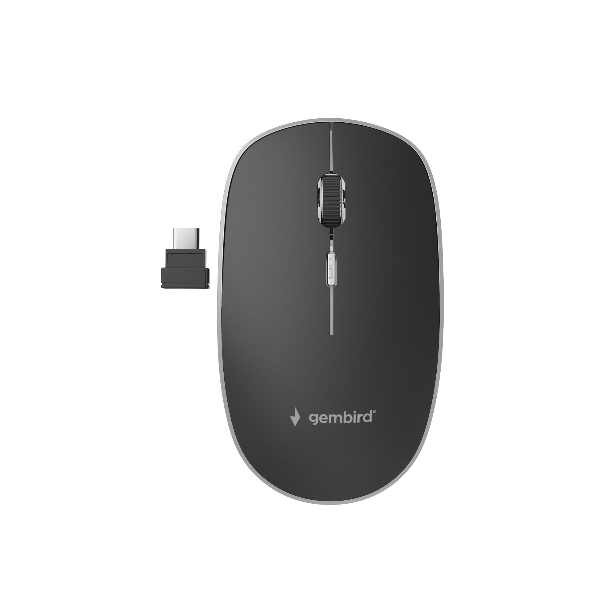 Pele USB-C Optiskā WRL MELNS/Kluss MUSW-4BSC-01 GEMBIRD