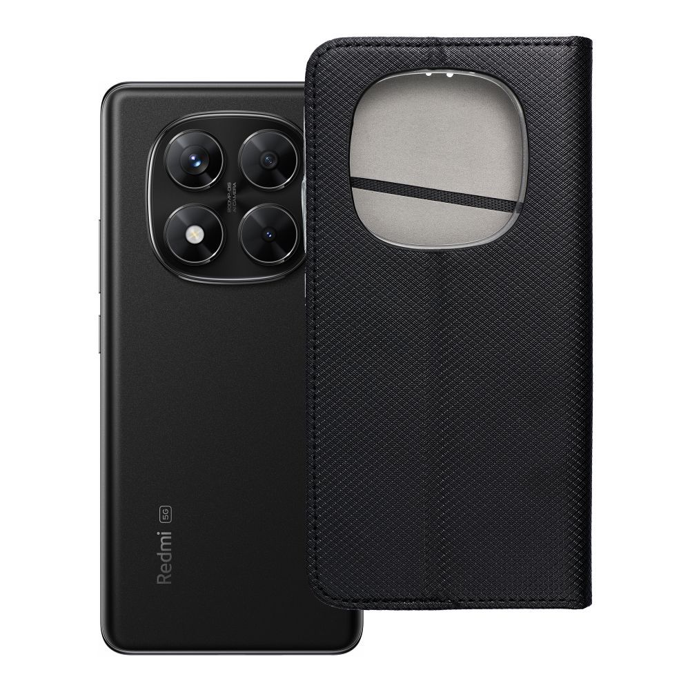 SMART CASE grāmatas tipa viedtālruņa apvalks XIAOMI Redmi Note 14 PRO 5G / 14 PRO PLUS 5G melns