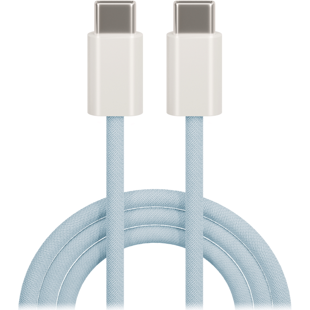 Maxlife MXUC-06 kabelis USB-C - USB-C 1,0 m 20W zils neilons