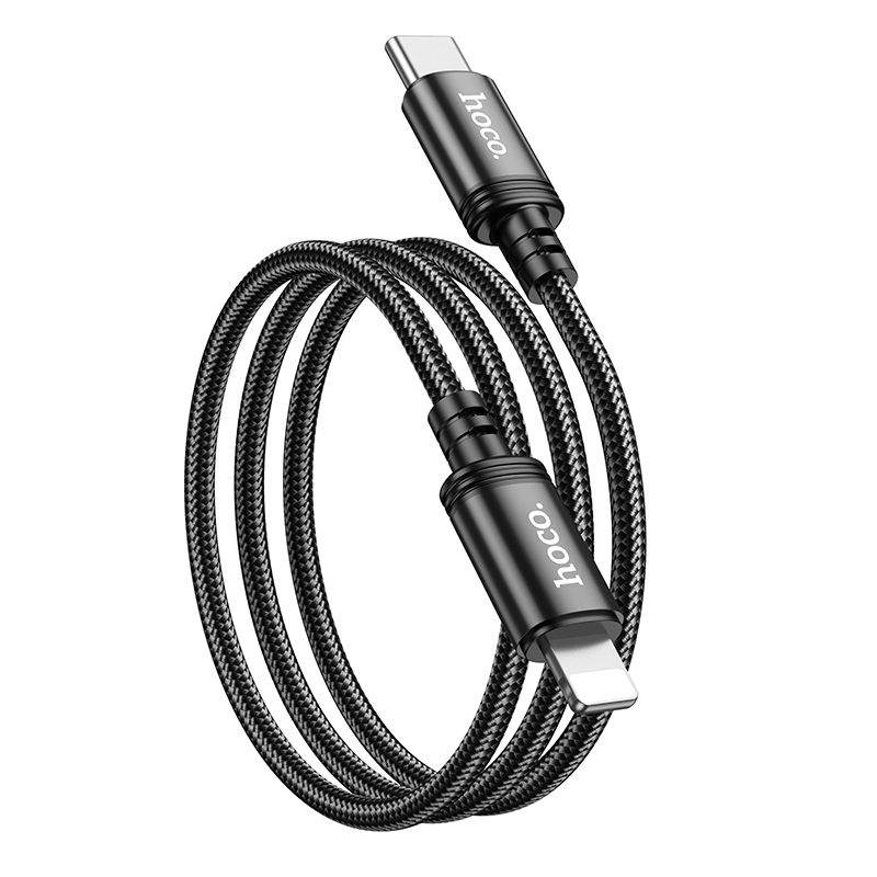 Kabelis USB C uz Lightning Hoco PD 20W 1 m X89 melns