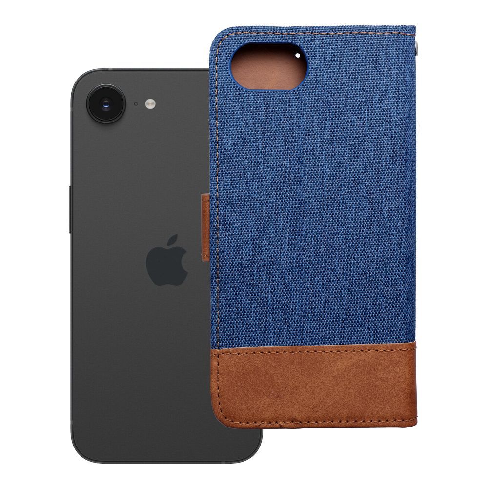Viedtālruņa apvalks JEANS Book priekš iPhone 16e (SE 4 2025) - zils