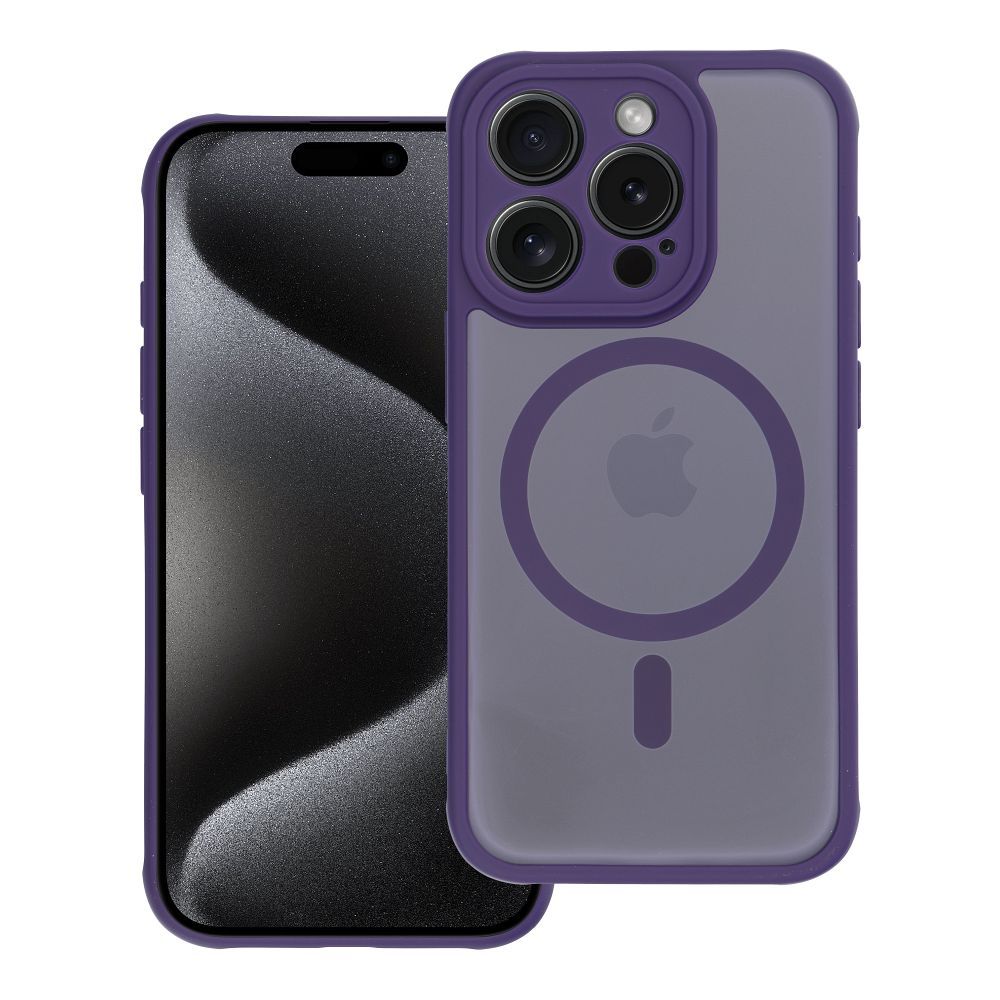 MAG COVER viedtālruņa apvalks, pilnīgi matēts, ar MagSafe saderīgs, iPhone 16 Pro Max violets