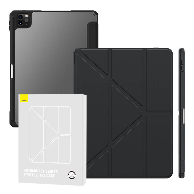 Aizsargapvalks Baseus Minimalist iPad Pro (2018/2020/2021/2022) 11-collu (melns)