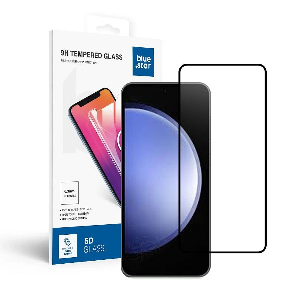 Aizsargstikls Blue Star - SAMSUNG Galaxy S25 Pilna seja (pilna līme/apvalka draudzīgs) - melns Aizsargstikls Blue Star