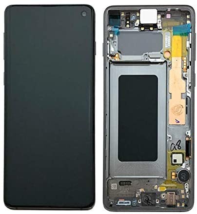 LCD ekrāns Samsung G973F S10 ar skārienjutīgu ekrānu un rāmi melns oriģināls (lietots, Grade B)