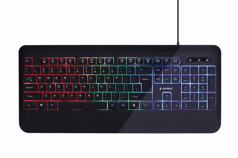 Tastatūra MULTIMEDIA USB ENG/Melns KB-UML-03 GEMBIRD