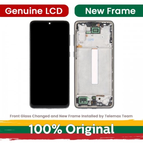 LCD Display Compatible With Samsung A336 A33 5G with Frame / Black / (Renewed: Telemax)