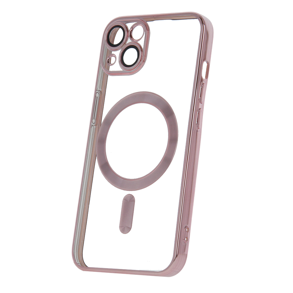 Color Chrome Magnētiskais viedtālruņa apvalks iPhone 13 6,1" rozā zelts