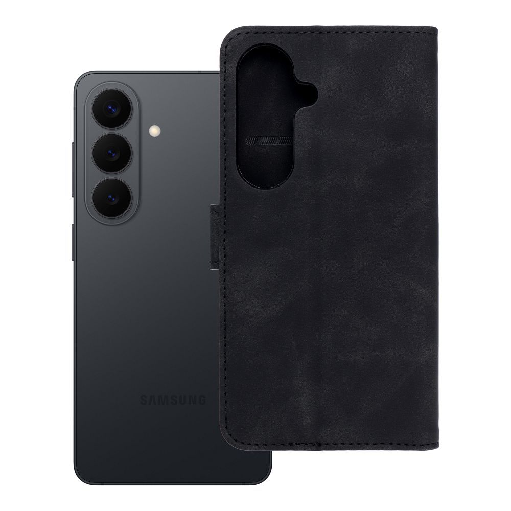 TENDER grāmatas veida viedtālruņa apvalks SAMSUNG S26 melns