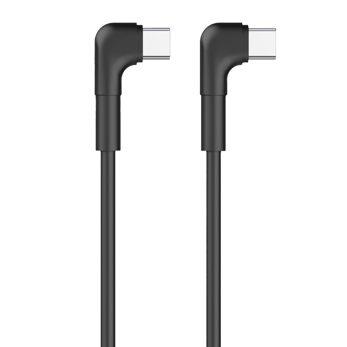 Maxlife MXUC-09 leņķa kabelis USB-C - USB-C 1,0 m 60W melns